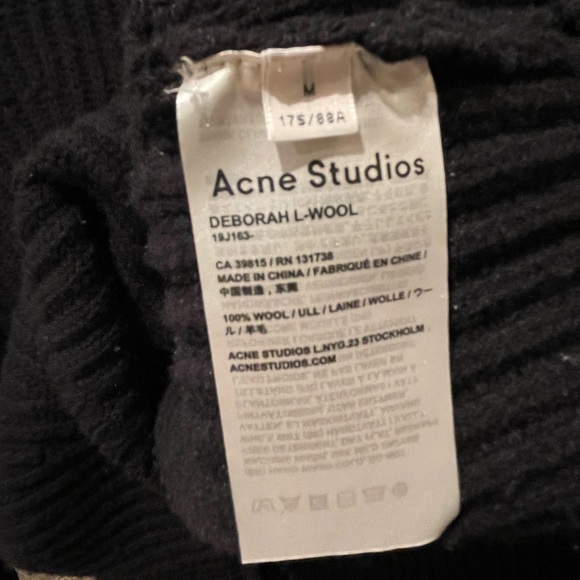 Acne Studios Black V-neck Sweater - Picture 4 of 6